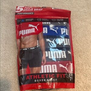 Five pack puma men’s boxer brief Small NWT
Athletic fit